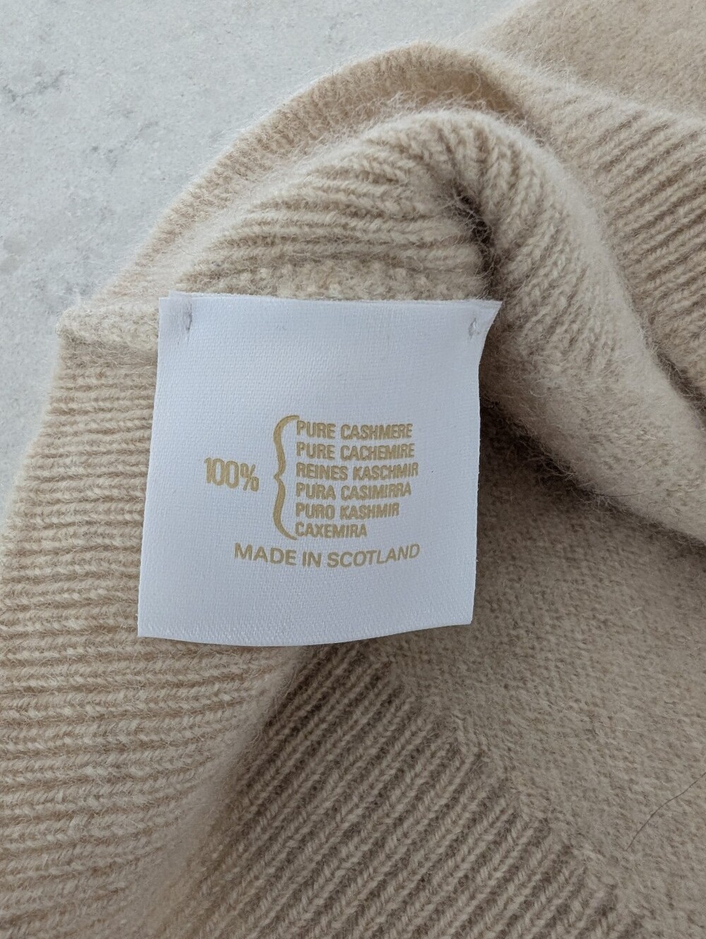 Pringle Of Scotland 100% Cashmere Approx Large V Neck Cream Sweater - Picture 8 of 14